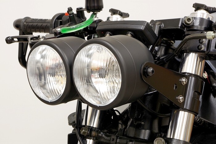 ストリートファイター系バイクのバグアイヘッドライト【ブラック】 デュアルヘッドライト