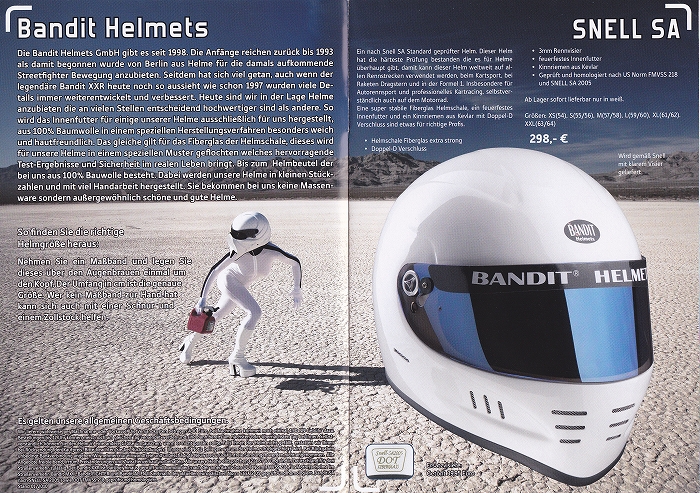 バンディットヘルメットの2010年のカタログ到着